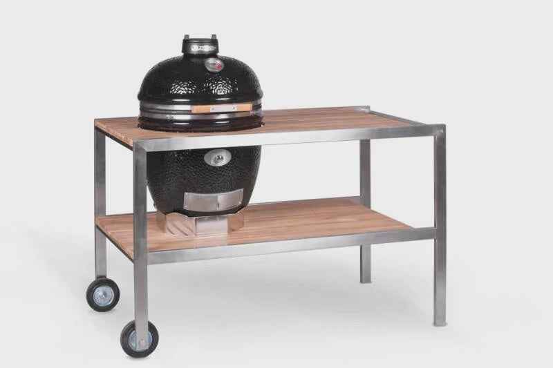 Monolith Classic teakhouten & RVS tafel